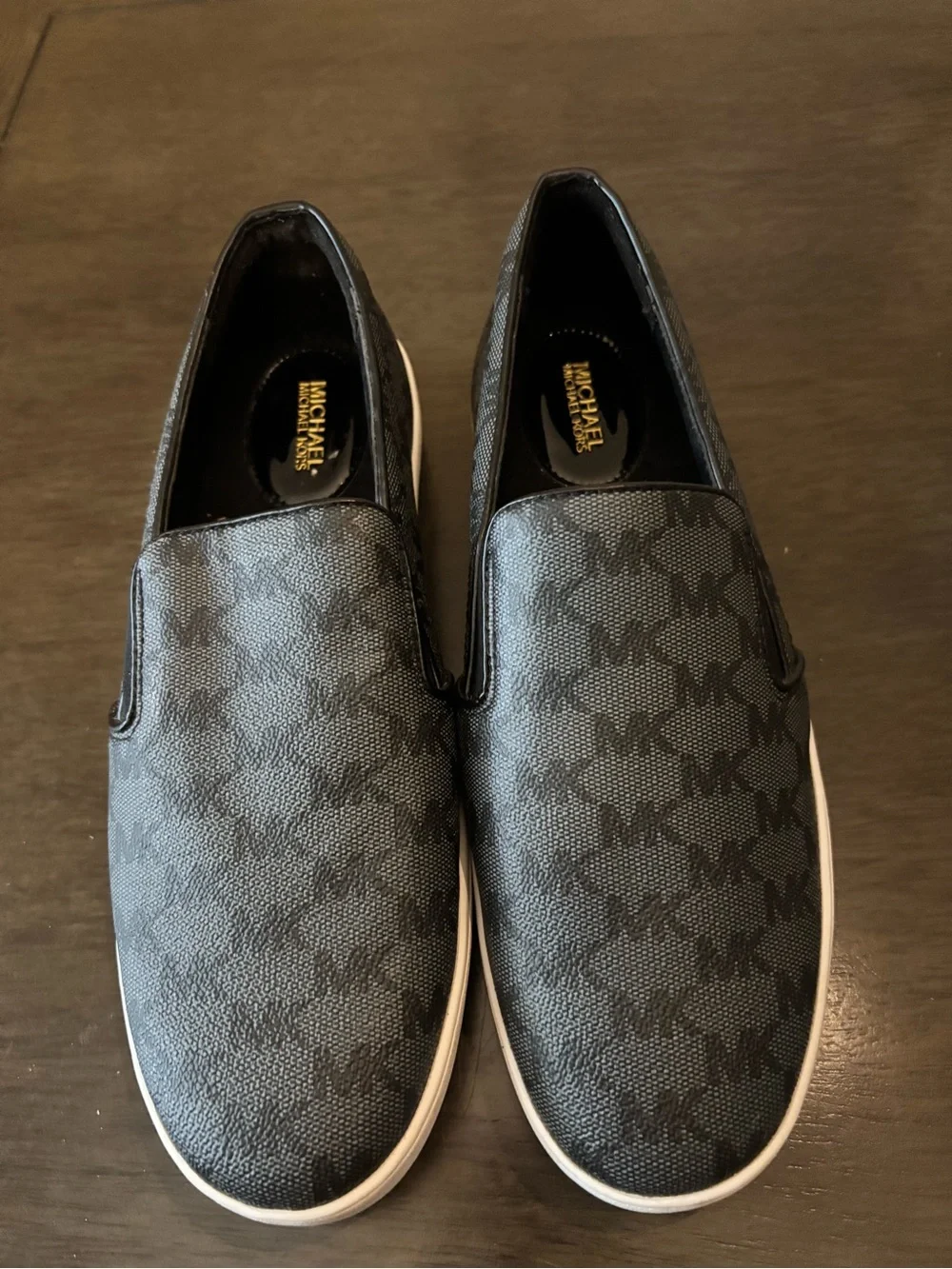NWOT Michael Kors Black Logo Slip-On Loafers - Picture 2 of 5